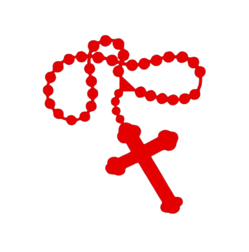 A red rosary icon.