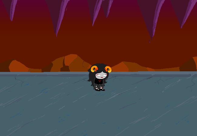 Page 02134 of Homestuck, and Aradia's introduction, where they are simply standing around...