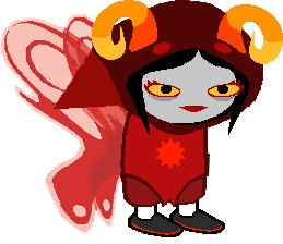 God-tier Aradia in their Maid of Time outfit, hood up.