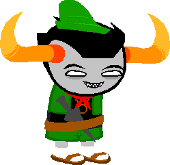 Ghostly Tavros in a pirate outfit.