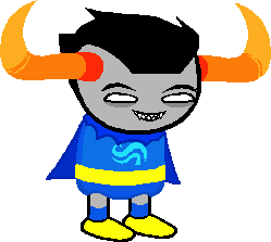 Ghostly god-tier Tavros in a Page of Breath outfit.