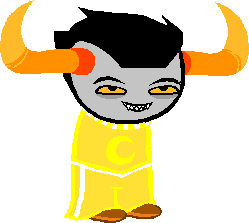Tavros in her Prospit pajamas.